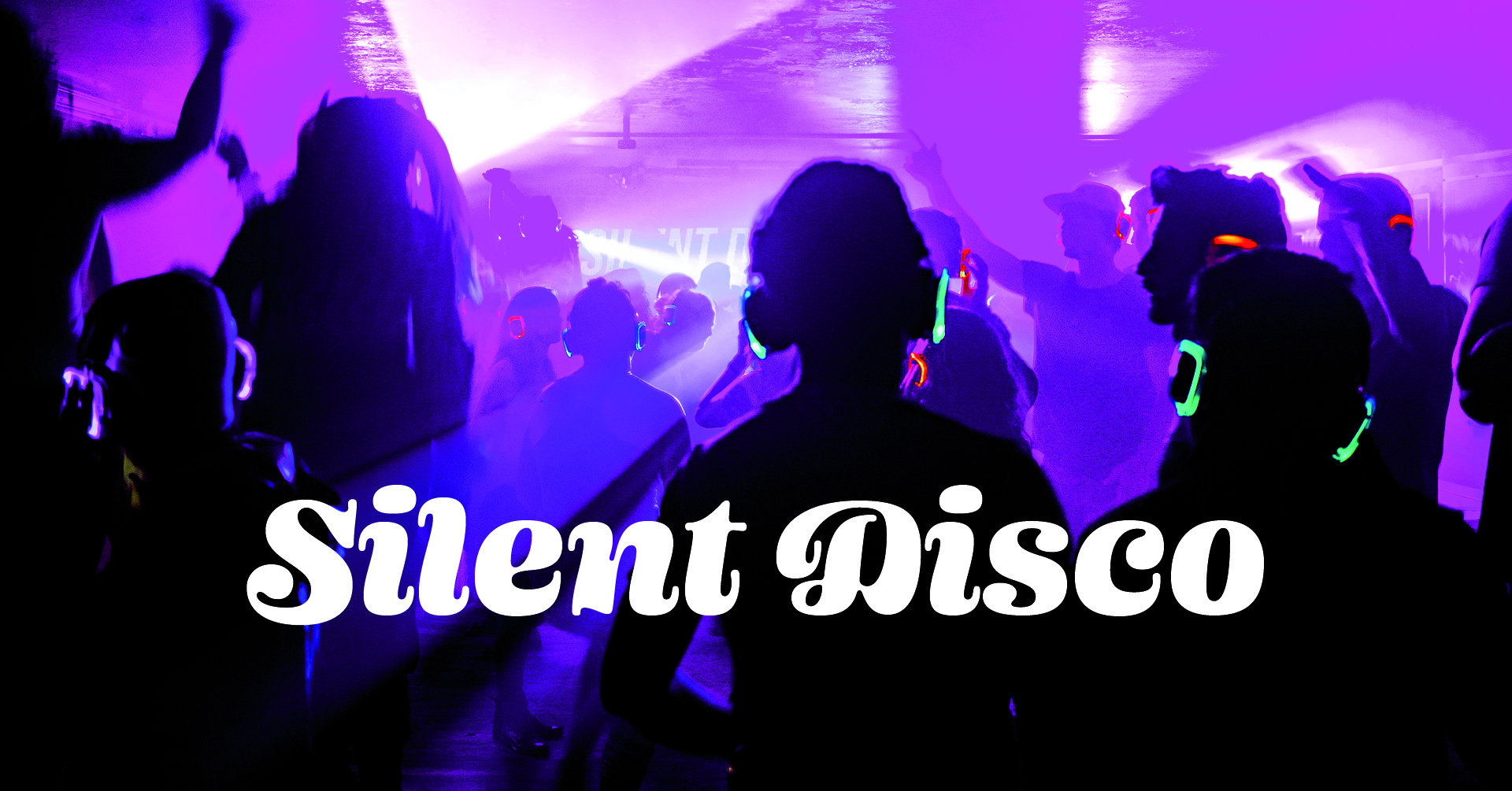 Image: People at a silent disco