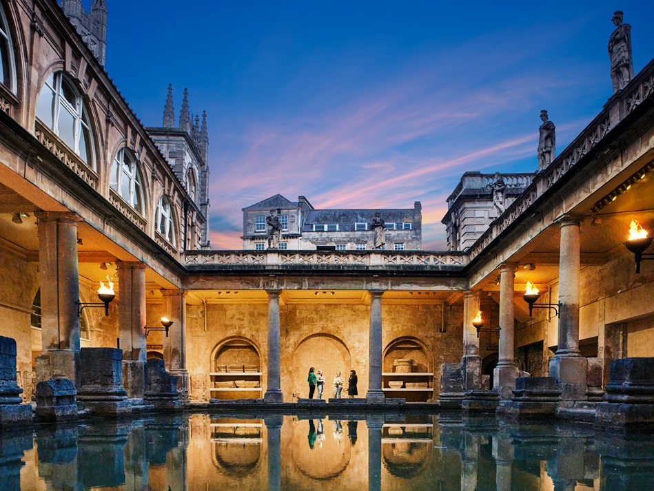 The Roman Baths by torchlight
