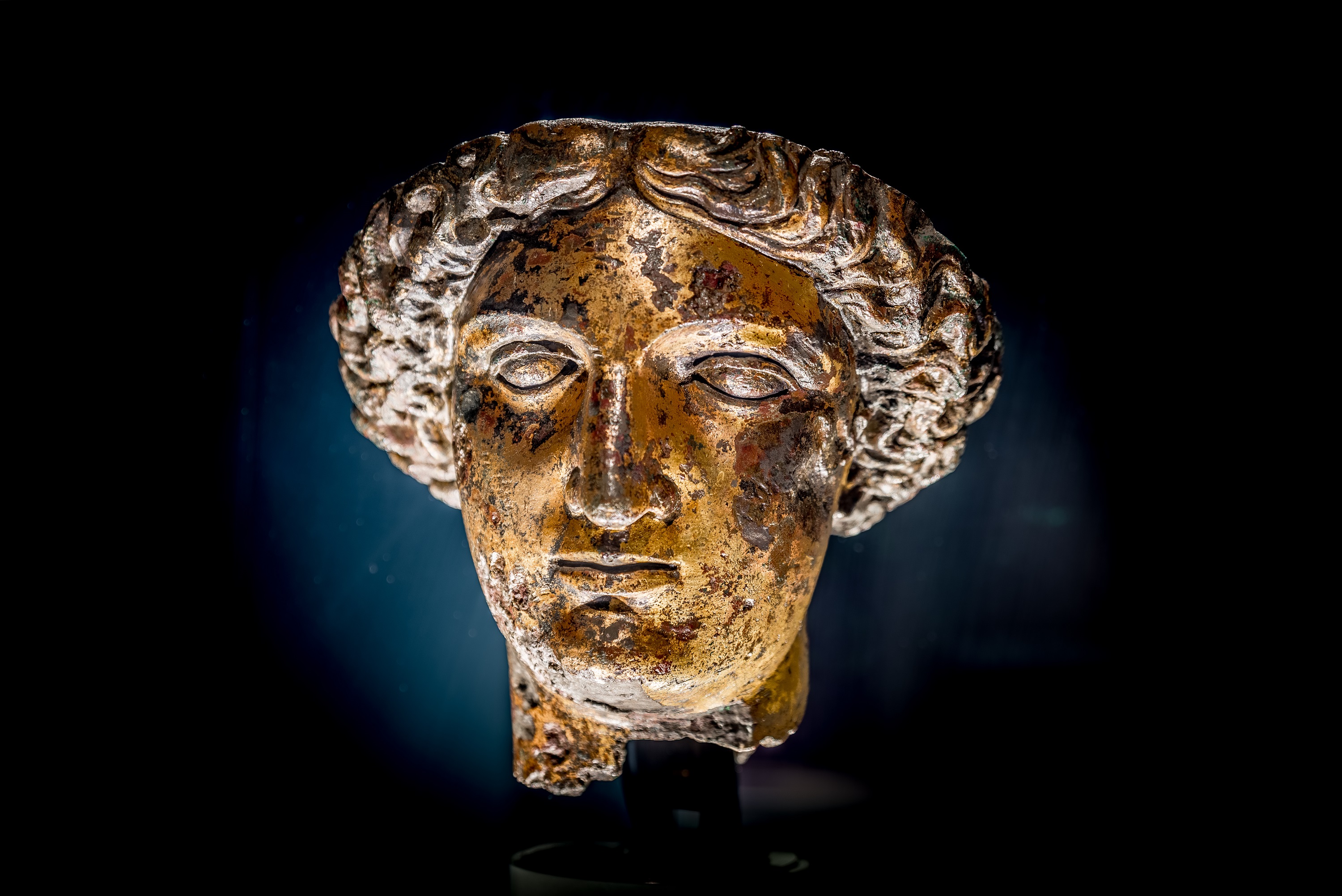 The gilt bronze head of goddess Sulis Minerva