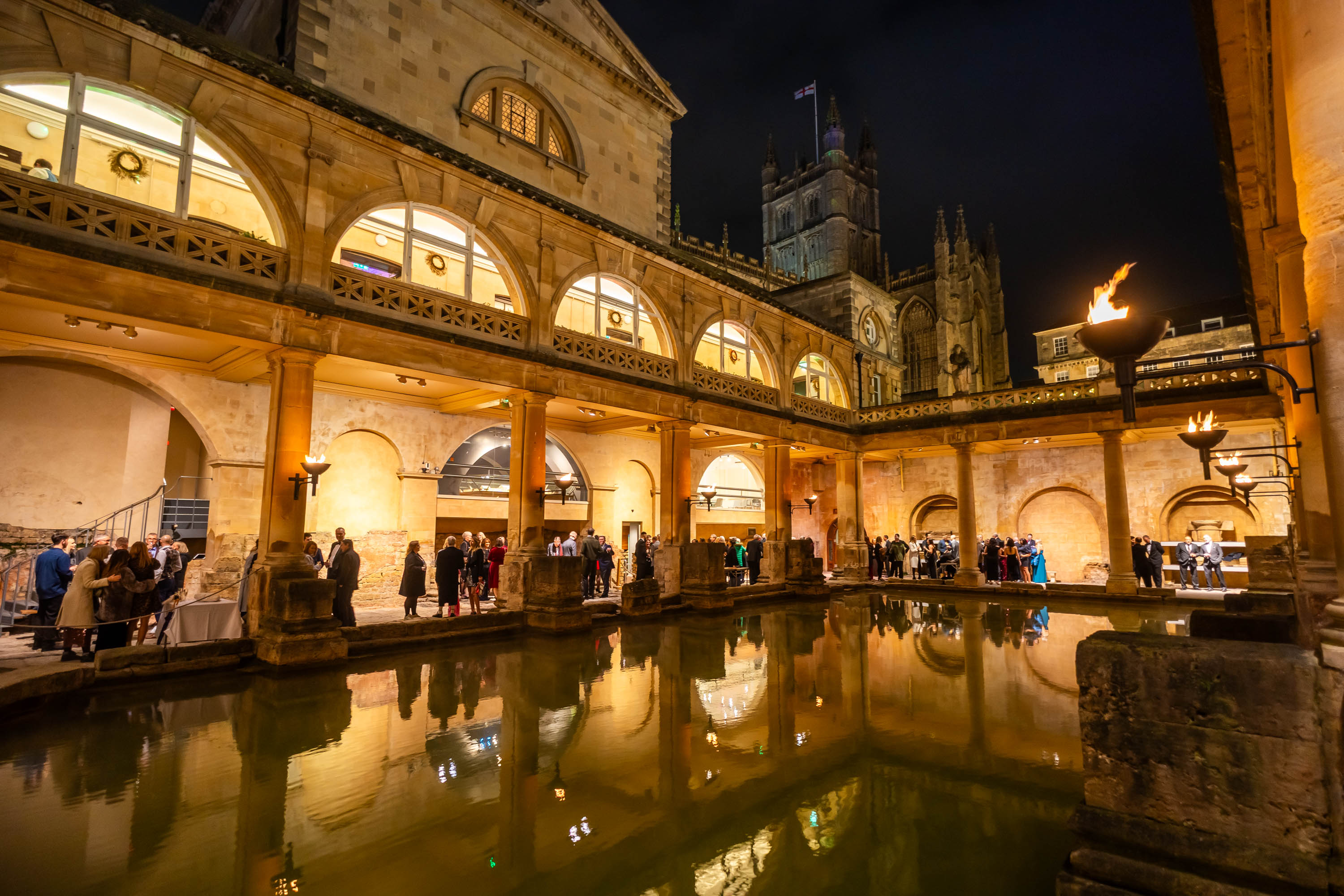 Drinks beside the Great Bath