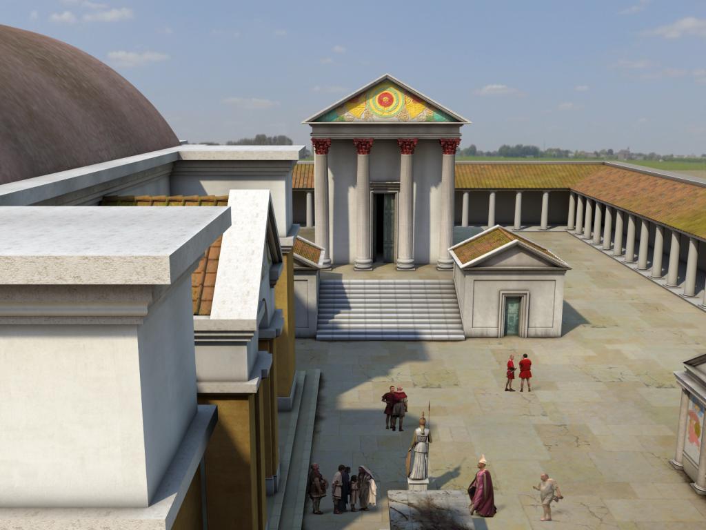 Image: Animation of the Temple Courtyard