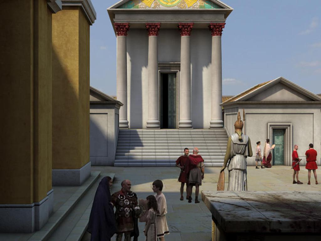 Image: Animation of the Temple Courtyard