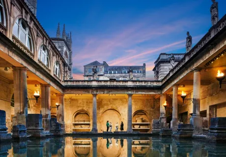 The Roman Baths by torchlight