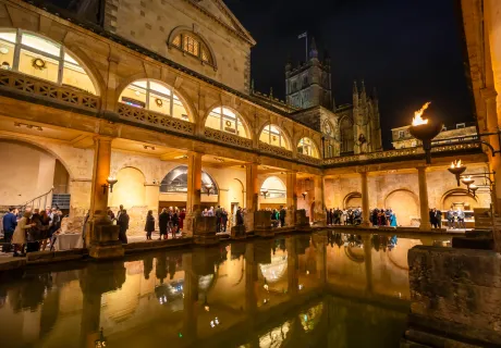 Drinks beside the Great Bath