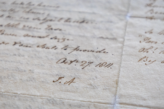 Jane Austen Poem on Display
